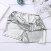 Linjinx Kids Girls Metallic Shiny Dance Athletics Shorts Bottoms Sports Gymnastic Workout Yoga Shorts Active Dancewear Silver 6 Years view 4