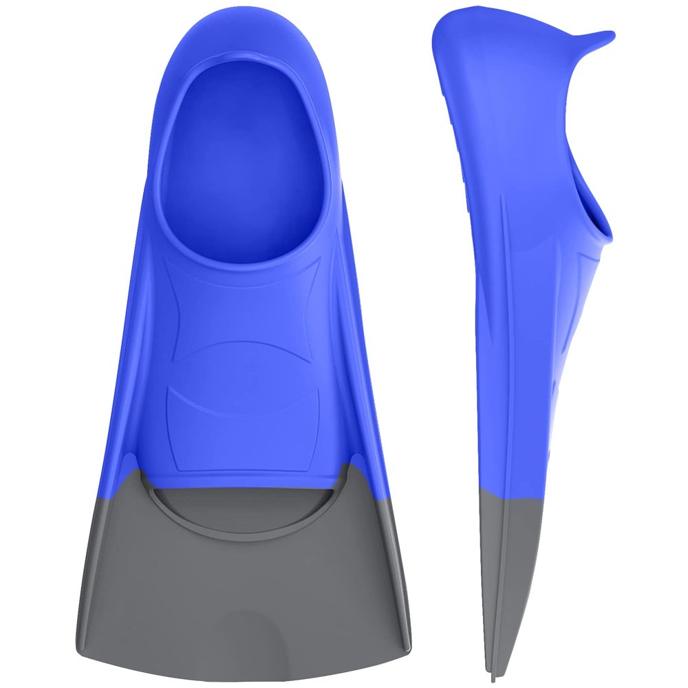 Gintenco Swim Fins, Kids Swim Training Fins for Lap Swimming, Travel Size Flippers with Mesh Bag, Silicone Swimming Fins for Kids Teens Adults Women Men