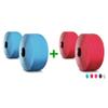 ALIEN PROS (Set of 4 Blue & Red Mix Bike Handlebar Tape - Wrap Your Bike for an Awesome Comfortable Ride view 1