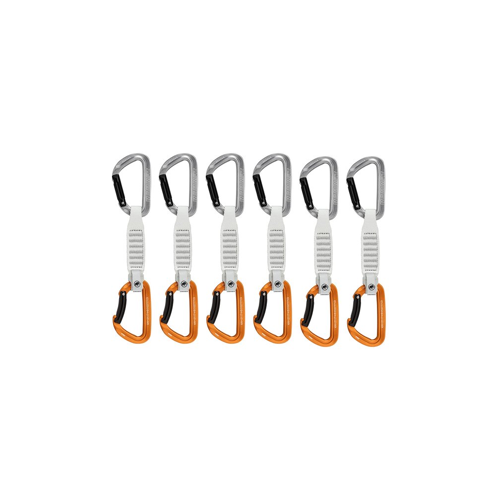 Mammut Sender Keylock 6-Pack Quickdraws - Light Grey/Gold 12cm