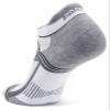 Balega Hidden Contour Upcycled Impact Resistance / Cushioning Performance No Show Athletic Running Socks for Men and Women (1 Pair) White/Grey, Small view 2