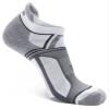 Balega Hidden Contour Upcycled Impact Resistance / Cushioning Performance No Show Athletic Running Socks for Men and Women (1 Pair) White/Grey, Small view 4