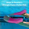 Gintenco Swim Fins, Kids Swim Training Fins for Lap Swimming, Travel Size Flippers with Mesh Bag, Silicone Swimming Fins for Kids Teens Adults Women Men view 3