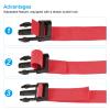 MECCANIXITY Utility Strap with Buckle 1x40 Inch Polyester Quick Release Adjustable Belt for Travel Outdoor Bag Luggage Packing (Red, Pack of 2) view 4