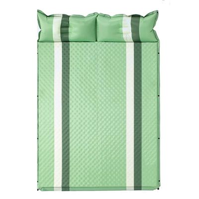 Hvsport Self-Inflating Pads Double Automatic Inflatable Bed Can Be Spliced Thickened with Inflatable Pillow Suitable for Outdoor Camping Tents, Car Travel, Hiking, Beach, Office Lunch Break