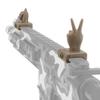 JFFCESTORE Fun Functional Finger Sight Set, V Hand & Middle Finger and Okay & Thumbs Up Sign Fixed Backup Front and Rear Polymer Sight Set, Fit Picatinny Coyote view 2