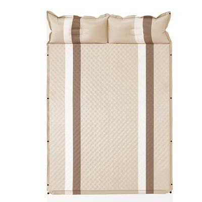 Hvsport Self-Inflating Pads Double Automatic Inflatable Bed Can Be Spliced Thickened with Inflatable Pillow Suitable for Outdoor Camping Tents, Car Travel, Hiking, Beach, Office Lunch Break