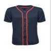 ILTEX Adult & Kids Baseball Jersey Plain Button Down T-Shirt Blank Team Sports Uniforms (2X-Large, Navy/Orange) view 1