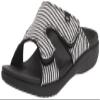 Spenco Women's Kholo Stripe Slide, Black, 5