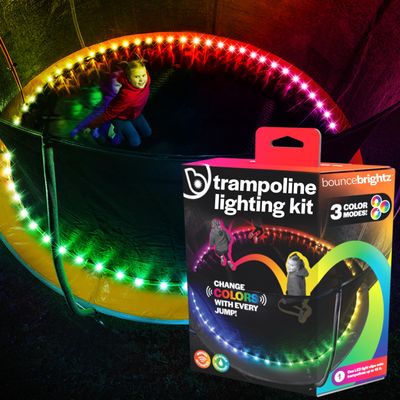 Brightz BounceBrightz LED Trampoline Light - Fun Trampoline Accessories Toys Games Stuff Gifts for 14 14ft 16ft 15 15ft Sizes Perfect Outdoor Backyard for Kids Boys Girls Teens Tweens