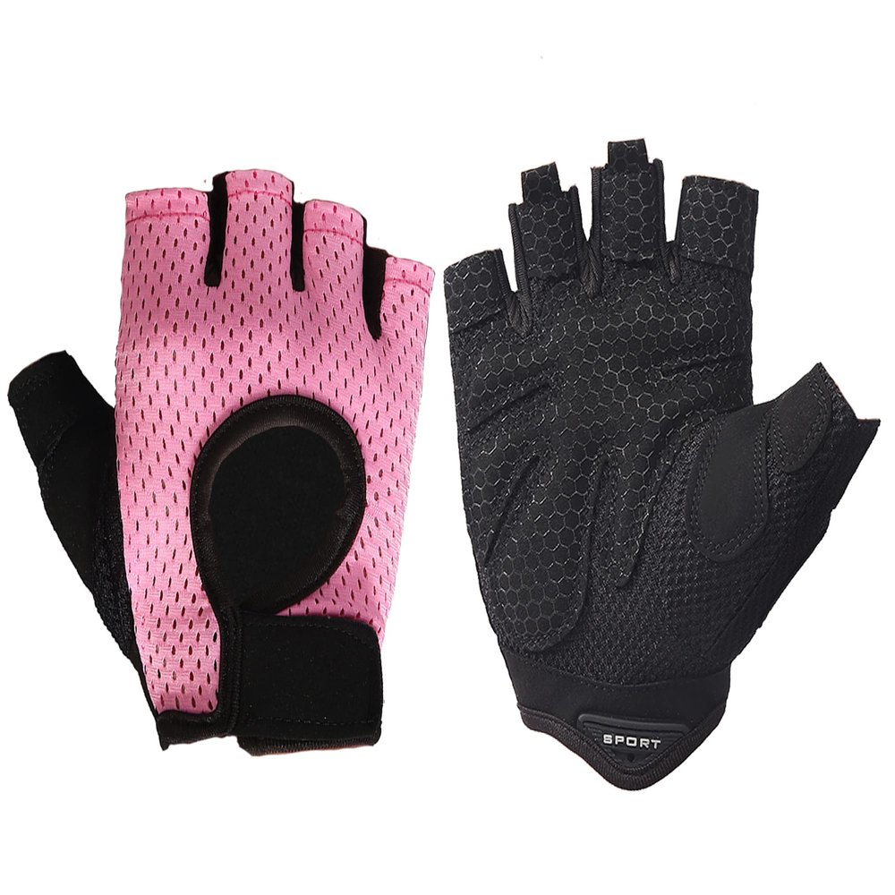 Brand Workout Gloves - Men & Women, Gym & Weight Lifting, Fitness Gloves (S, Pink)