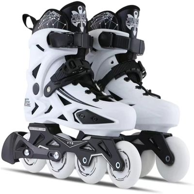 Inline Skates for Women and Men, High Performance Fitness Racing Aggressive Outdoor Inline Speed Skates Unisex (Men 8/Women 9, White 40)