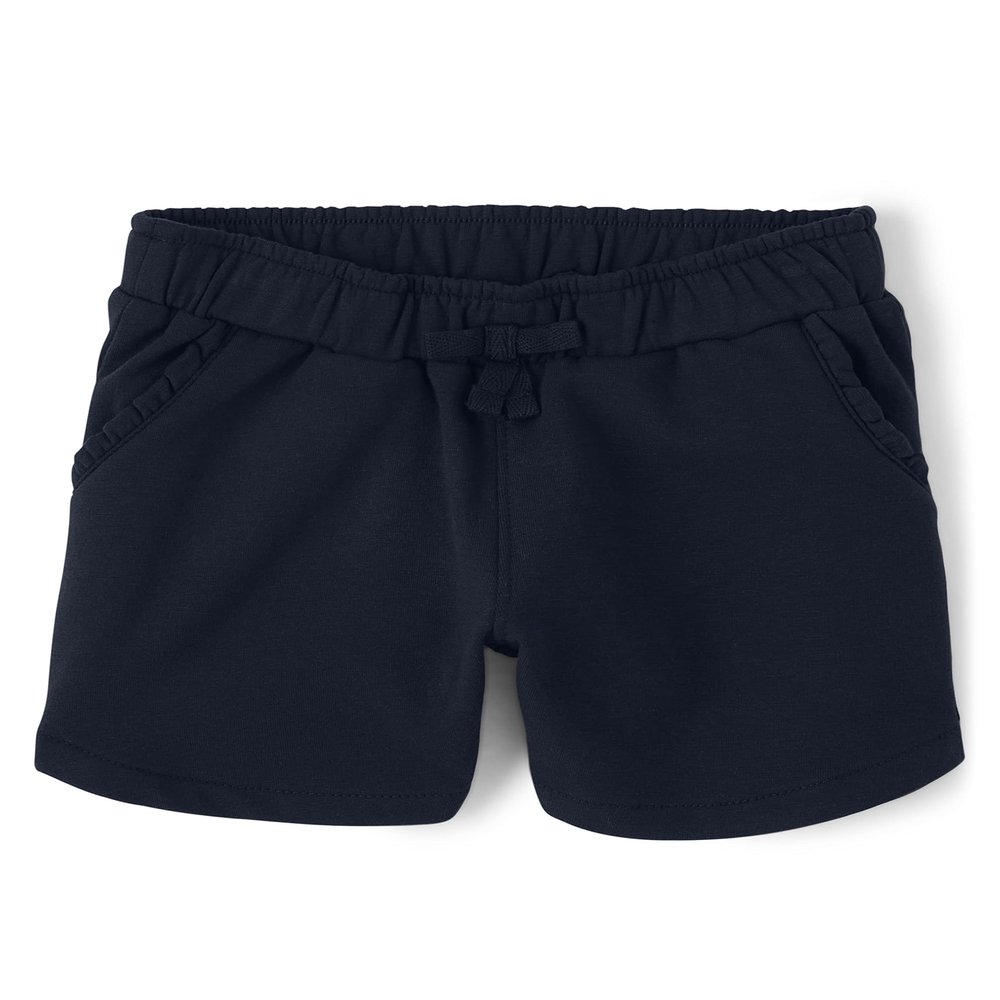 Gymboree Girls and Toddler Fleece Jogger Shorts, Navy Slate, 12
