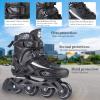Fitness Inline Skates, Outdoor 4 Wheel Speed Racing Roller Skates for Men Women Adult (Men 8.5/Women 9.5, Black 41) view 2
