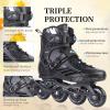 Inline Skates, High Performance Outdoor Fitness Inline Skates for Women Men Adult (Men 8/Women 9, White 40) view 2