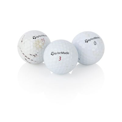 48 Used Golf Balls for Taylormade Mix (Distance +, RBZ, Penta Series, Other Models) - Fair Condition (3A)