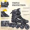 Inline Skates, High Performance Outdoor Fitness Inline Skates for Women Men Adult (US Men 11/Women 12, White 46) view 2