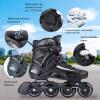 Inline Skates for Women and Men, High Performance Fitness Racing Aggressive Outdoor Inline Speed Skates Unisex (Men 6/Women 7, Black 37) view 3