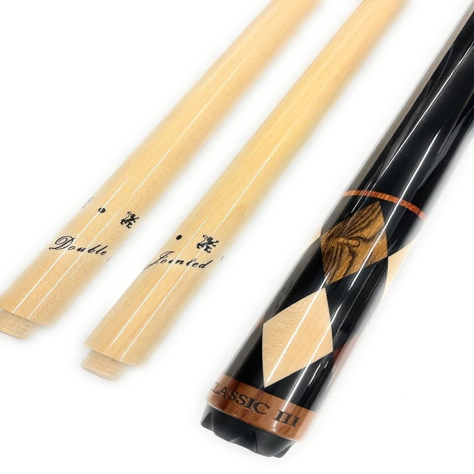 Adam Carom Cue Classic # 3 with Two Double Joint Shafts. (3 Cushion Billiards).