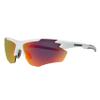 Rawlings Nice Pick Blade Youth Baseball Sunglasses, Shiny White/Red Mirror, 70mm view 1
