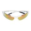 Rawlings Base Runner Youth Baseball Sunglasses, Shiny White/Orange Mirror, 66mm view 2