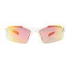 Rawlings Base Runner Youth Baseball Sunglasses, Shiny White/Orange Mirror, 66mm view 3