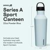 Corkcicle Sport Canteen - Keeps Drinks Cold 25 Hours - Stainless Steel Water Bottle - Triple-Insulated - Spill-Proof - Summer Drinkware Gift - Keeps Drinks Ice Cold - 32 oz - Powder Blue view 2