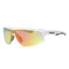 Rawlings Game Youth Baseball Sunglasses, Shiny White/Orange Mirror, 64mm view 1
