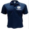 Paramedic Performance Polo in Navy with Silver/Reflective Decoration Both Front and Back view 1