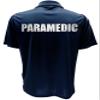 Paramedic Performance Polo in Navy with Silver/Reflective Decoration Both Front and Back view 2