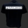 Paramedic Performance Polo in Navy with Silver/Reflective Decoration Both Front and Back view 4