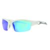 Rawlings Swing and a Hit Blade Youth Baseball Sunglasses, Shiny White, 64mm view 1
