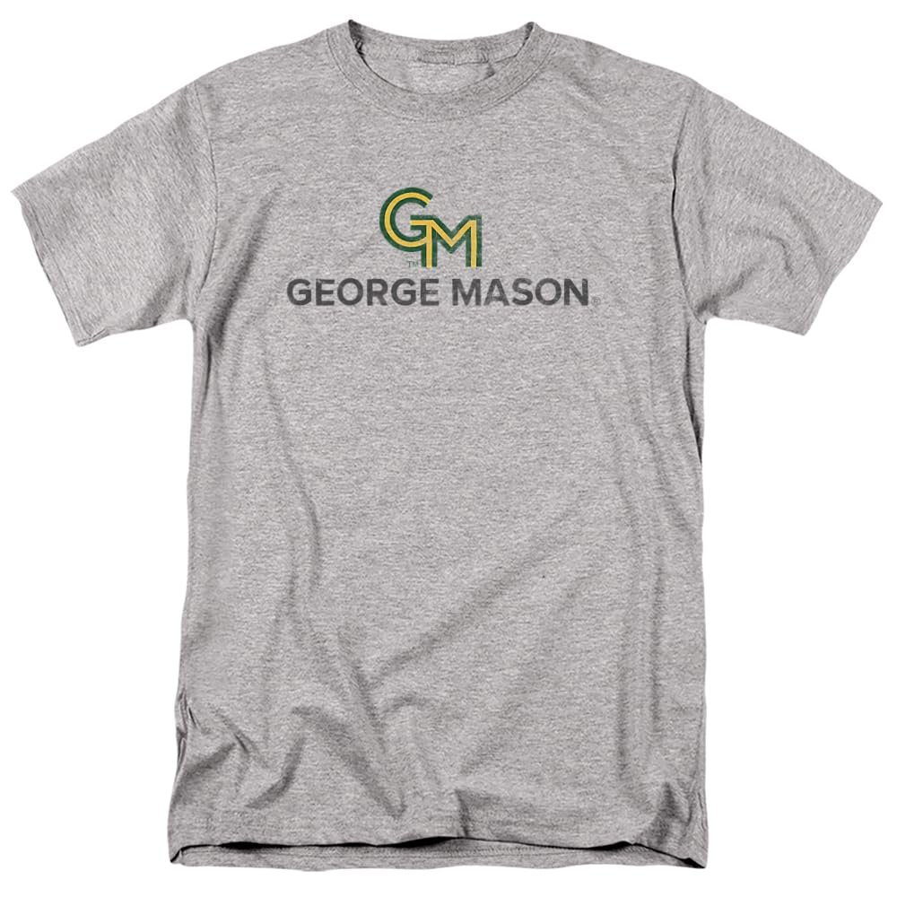 George Mason University Official Patriots Logo Unisex Adult T Shirt,Athletic Heather, X-Large