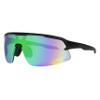 Rawlings Strike Zone Shield Youth Baseball Sunglasses, Matte Black/Green Mirror, 81mm view 1