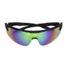 Rawlings Strike Zone Shield Youth Baseball Sunglasses, Matte Black/Green Mirror, 81mm view 2