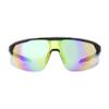 Rawlings Strike Zone Shield Youth Baseball Sunglasses, Matte Black/Green Mirror, 81mm view 3
