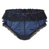 YiZYiF Men's Feminine Panties Silky Satin Lingerie Sissy Knickers Panties Blue Large view 3