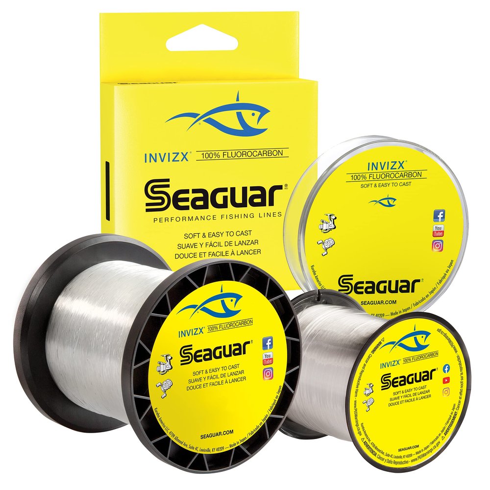 Seaguar InvizX Freshwater 100% Fluorocarbon Fishing Line 17lbs, 600yds - 17VZ600