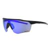 Rawlings Batter Up Youth Baseball Sunglasses, Matte Black/Sky Blue Mirror, 65mm view 1