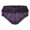 YiZYiF Men's Feminine Panties Silky Satin Lingerie Sissy Knickers Panties Purple Medium view 3