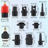 Treela Inflatable Air Pump Adaptor Compatible with SUP Inflatable Car Air Compressor Valve Adaptor with 9 Valve Nozzle for Paddle Board Boat(Classic,Black, Red, Gold) view 2