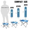 VILLEY Portable Camping Side Table, Ultralight Aluminum Folding Beach Table with Carry Bag for Outdoor Cooking, Picnic, Camp, Boat, Travel - Blue view 3