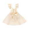 1st First Birthday Outfit Girl Ruffle Short Sleeve Floral Lace One Onesie Tulle Princess Dress+Headband Baby One Year Old Birthday Gift Cake Smash Party Photo Shoot ApricotWithout Crown 912 Months view 3