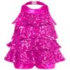 Fldy Kids Girls Shiny Sequins Leotard Dress Backless Dance Performance Costume for Hip Hop Jazz Stage Recital Rose 10 Years view 1