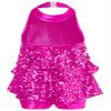 Fldy Kids Girls Shiny Sequins Leotard Dress Backless Dance Performance Costume for Hip Hop Jazz Stage Recital Rose 10 Years view 3