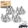 10L0L Golf Cart 2 inch Wheel Spacers for Yamaha, EZGO, Club Car (4x72mm Bolt Pattern, 68mm Hub Bore, 1/2-20 Studs) 4 Pack, Silver view 1
