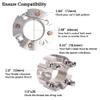 10L0L Golf Cart 2 inch Wheel Spacers for Yamaha, EZGO, Club Car (4x72mm Bolt Pattern, 68mm Hub Bore, 1/2-20 Studs) 4 Pack, Silver view 3