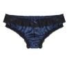 YONGHS Men's Feminine Panties Silky Satin Thong Sissy Knickers Panties French Maid Crossdress Briefs Dark_Blue X-Large view 1