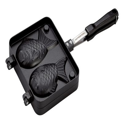 Captain Stag UG-3089 Hot Sandwich Maker, Hot Sandwich Toaster, Cast Aluminum, Fluorine Resin Treated, Direct Flame