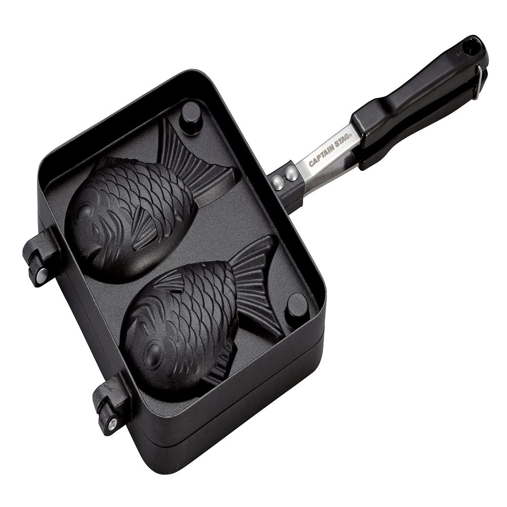 Captain Stag UG-3089 Hot Sandwich Maker, Hot Sandwich Toaster, Cast Aluminum, Fluorine Resin Treated, Direct Flame